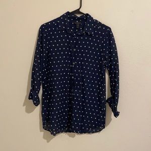J. Crew polka dot button up